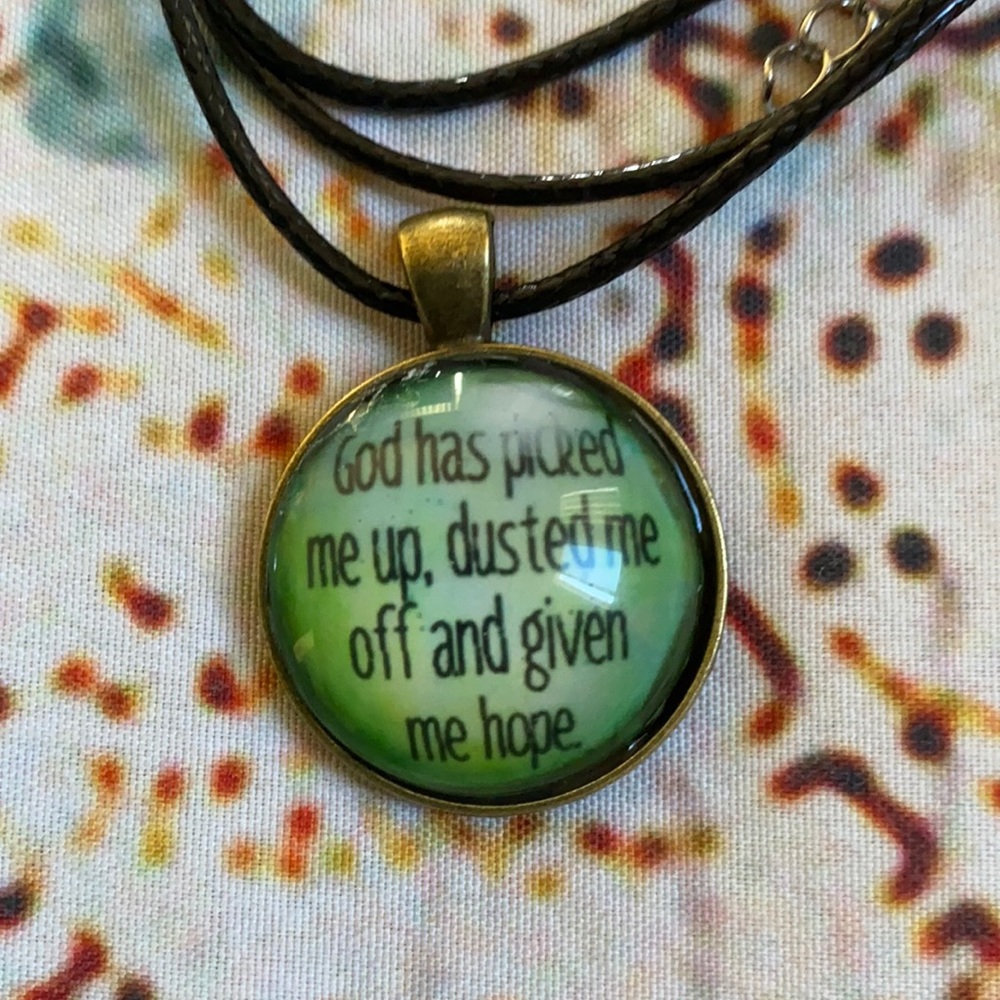 God has picked me up…necklace